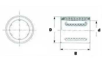 LK1630UU 16mm Sealed Ball Bushing 16x24x30mm Linear Motion Bearing