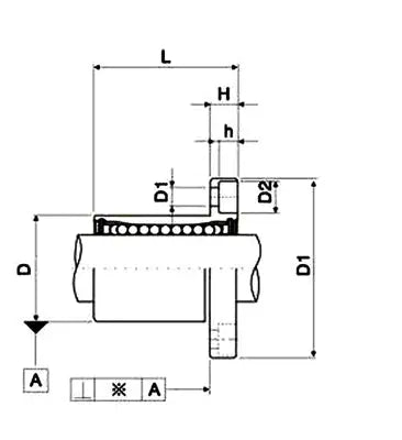 LMH30UU 30mm Flanged Ball Bushing CNC Linear Motion 30x45x64mm