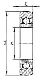 Łożysko rolkowe LR209NPPU 45x90x19mm