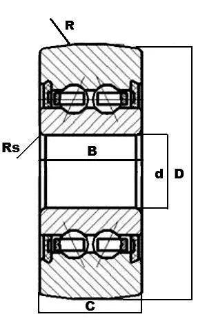 Roulement à rouleaux de piste LR5207NPPU à 2 rangées 35x80x27mm - Galet suiveur à came étanche