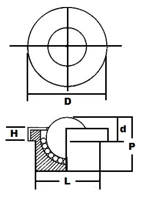 MBT-5/8 CS Solid Machined Ball Transfer Unit 5/8 Main Bearing