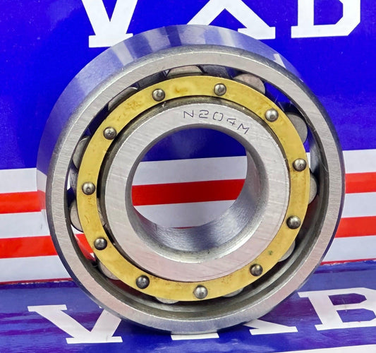 ตลับลูกกลิ้งทรงกระบอก N204M ขนาด 20x47x14 ตลับลูกกลิ้งทรงกระบอก