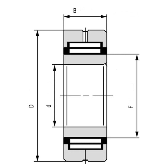 NA4840 Needle Roller Bearing 200x250x50mm - Machined Type