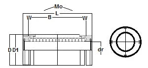 NB GM8W 8mm Kaydırak Burcu Top Burçları Minyatür Lineer Hareket Rulmanı