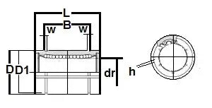 NB SM13UUAJ 13mm Slide Bush Linear Motion Bushings Bearing