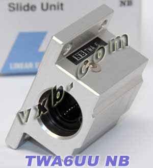 Bloc à douille à billes NB TWA6UU 3/8" pour mouvement linéaire