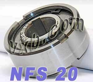 NFS20 ทางเดียว 20x52x21 รองรับแบริ่งที่จำเป็นต้องใช้คลัทช์แบ็คสต็อป