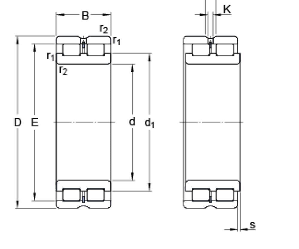NNCL4934CV P5 2-Row Full Complement Cylindrical Bearing