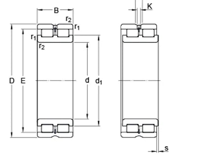 NNCL4934CV P5 2-Row Full Complement Cylindrical Bearing