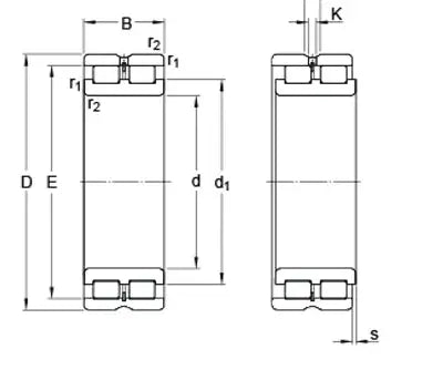 NNCL4934CV P5 2-Row Full Complement Cylindrical Bearing