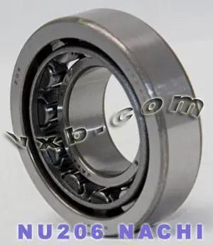NU206 Nachi Cylindrical Bearing Steel Cage Japan 30x62x16 Bearing