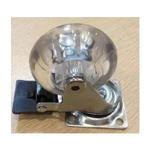 100-Pack 1.5"inch Heavy Duty Clear - Caster Wheel - Brakes
