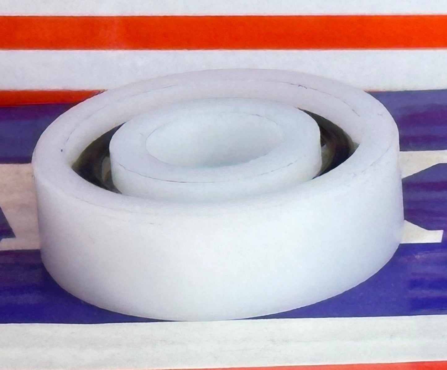 Asetal/pom plastik yatak 6201 - cam toplar - 12x32x10mm