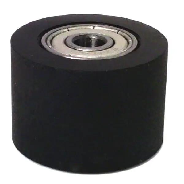 PU7x30x20ZZ Shielded Bearing - Black PU Polyurethane Tire 7x30x20mm