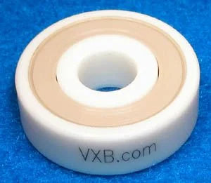 Vòng bi kín gốm toàn phần R16-2RS - Đường kính trong 1" x Đường kính ngoài 2" x Chiều rộng 1/2" Vòng bi ZrO2
