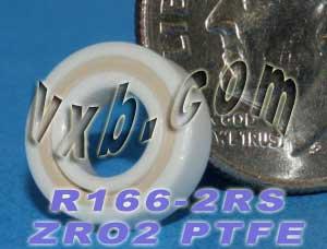 R166-2RS แบริ่งเซรามิกเต็ม 3/16 "x 3/8" x 1/8 "ตลับลูกปืนขนาดเล็ก