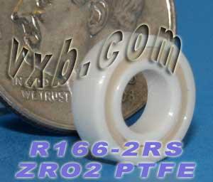 R166-2RS แบริ่งเซรามิกเต็ม 3/16 "x 3/8" x 1/8 "ตลับลูกปืนขนาดเล็ก