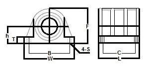RBW10 NB 5/8" Resin Block Unit Motion Linear Bearing