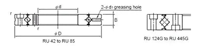 Roulement à rouleaux croisés RU42UU pour plateau tournant 20x70x12mm