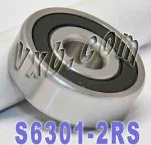 S6301-2RS łożysko uszczelnione ze stali nierdzewnej 12x37x12mm