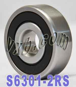 S6301-2RS łożysko uszczelnione ze stali nierdzewnej 12x37x12mm