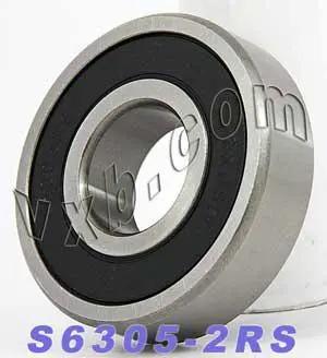 Roulement en acier inoxydable S6305-2RS étanche 25x62x17mm
