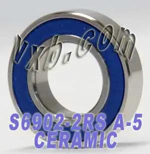 S6902-2RS Ceramic Bearing ZrO2 Sealed ABEC-5 15x28x7mm