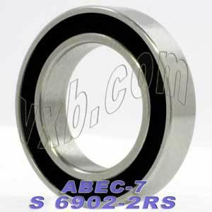 S6902-2RS Premium ABEC-7 Łożysko 15x28x7mm Stal nierdzewna Uszczelnione łożysko