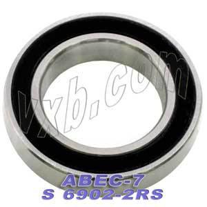 S6902-2RS Premium ABEC-7 Łożysko 15x28x7mm Stal nierdzewna Uszczelnione łożysko