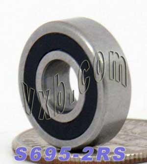Vòng bi bóng gốm thép không gỉ S695-2RS 5x13x4mm