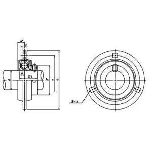 SAPF206-20 1-1/4" inch ID Pressed Steel Housing 3-Bolt Bearing Unit - Eccentric Collar Lock