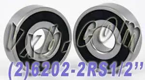 2-pakowy 6202-1/2-2RS Zapieczętowane łożyska kulkowe ID otwór 1/2 "x OD 35 mm x 11 mm
