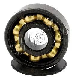 16-Pack 608B-2RS Inline Rollerblade Skate Sealed Bearings - Bronze Cage & Black Seals 8x22x7mm