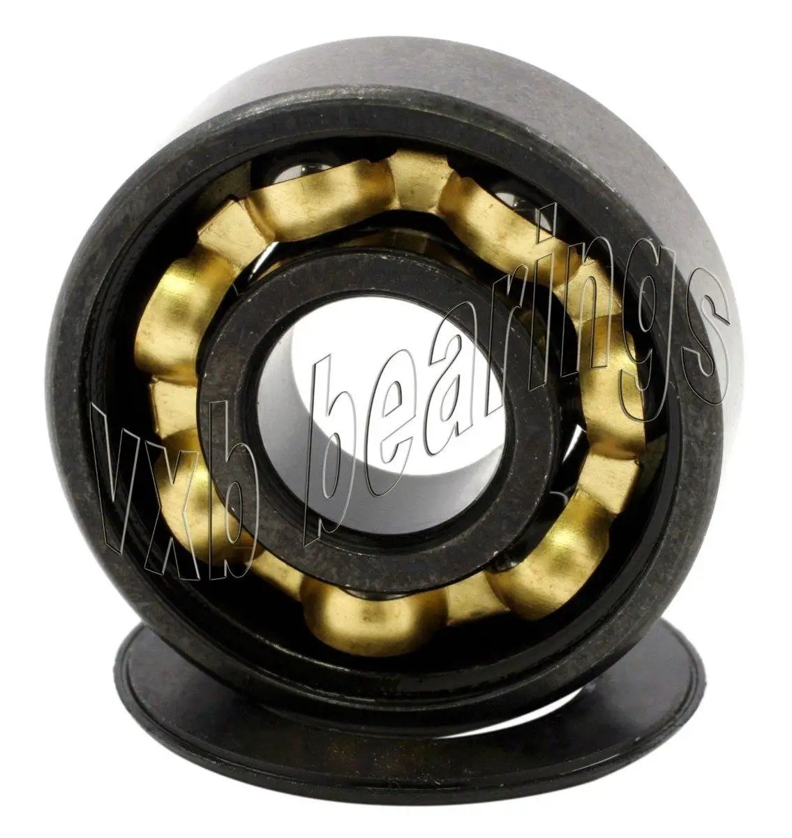 8-Pack 608B-2RS Skateboard Sealed Bearings - Bronze Cage & Black Seals 8x22x7mm