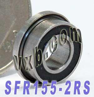 SFR155-2RS Łożysko kołnierzowe 5/32 "x 5/16" x 1/8 " - zapieczętowane