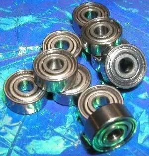 10个装屏蔽R156ZZ 3/16" x 5/16" x 1/8" 微型轴承