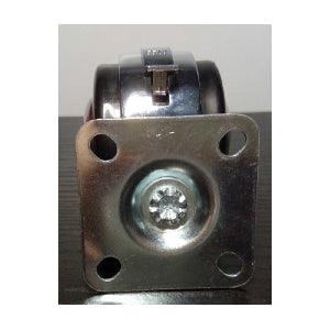 2"inch Silver Twin Caster Wheel - Steel 4-Hole Plate