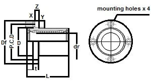 SMSF13UUE NB 13mm Slide Bush Ball Bushings Linear Motion Bearing