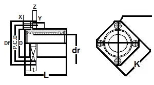 SMSK8UUE NB ตลับลูกปืนเชิงเส้นแบบเลื่อน 8 มม. Bush Bushings Motion Linear Bearing