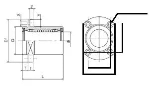 SMST20GWUUE NB ตลับลูกปืนเชิงเส้นขนาดเล็ก 20mm Slide Bush Bushings