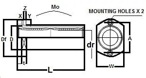 SMST6GWUUE NB 6mm Slide Bush Bushings Miniature Linear Bearing