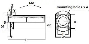 SMT10GWUUE NB ตลับลูกปืนเชิงเส้นขนาดเล็กแบบเลื่อน 10mm