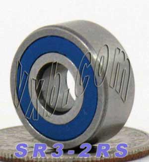 SR3-2RS แบริ่ง 3/16 "x 1/2" x 0.196 " - สแตนเลส - ปิดผนึก