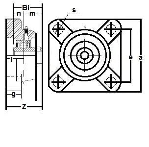 SSUCF204-12 Stainless Steel Flange Unit 4-Bolt 3/4" Bore Mounted Bearing