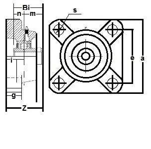 SSUCF205-25mm Stainless Steel Flange 4-Bolt 25mm Bore Mounted Bearing
