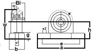 SUCP-208-40m-PBT ตลับลูกปืนติดตั้งแบบบล็อกหมอนสแตนเลส 40mm