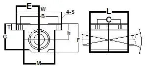 SWA8 NB 1/2" kogelbusblok lineaire beweging