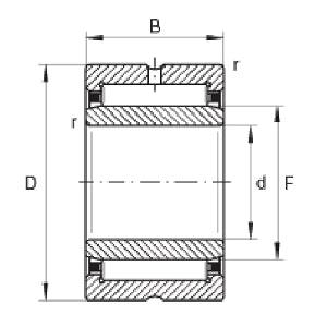 TAFI7510535 Needle Roller Bearing 75x105x35mm - Machined Type