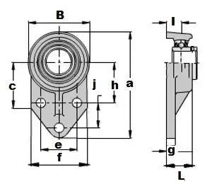 UCFB204 Bearing 20mmThree bolt Flanged Mounted Bearing