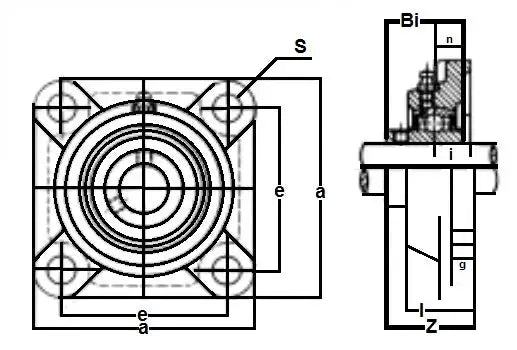 UCFX15-47mm FYH Flange Unit 4 Bolt 47mm Bearing